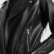 Rumy Granate Chaqueta Biker de Cuero para Mujer – Vista alternativa del producto 6