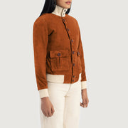 
Sasha A1 Chaqueta Bomber de Cuero para Mujer – alternate product view 2