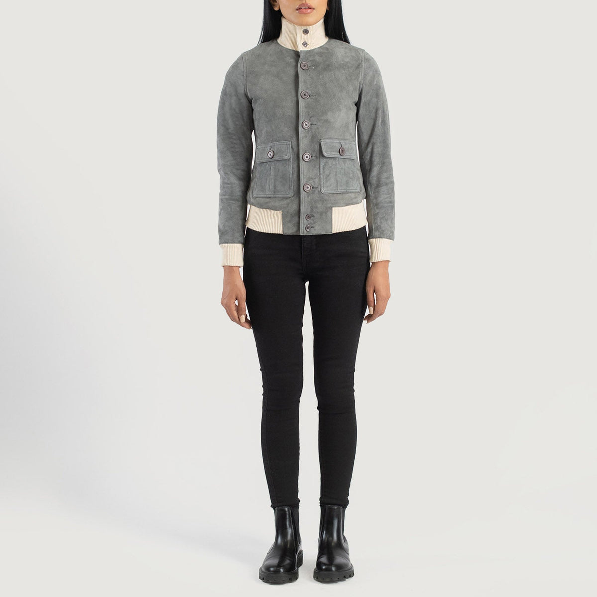 
Sasha A1 Chaqueta Bomber de Cuero para Mujer – alternate product view 3