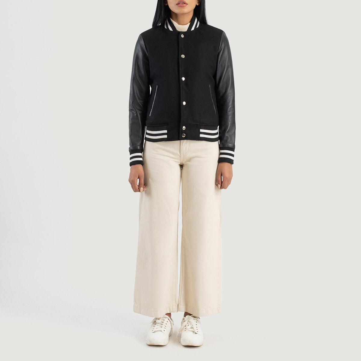 Savant Varsity Chaqueta de Cuero para Mujer – Vista alternativa del producto 3