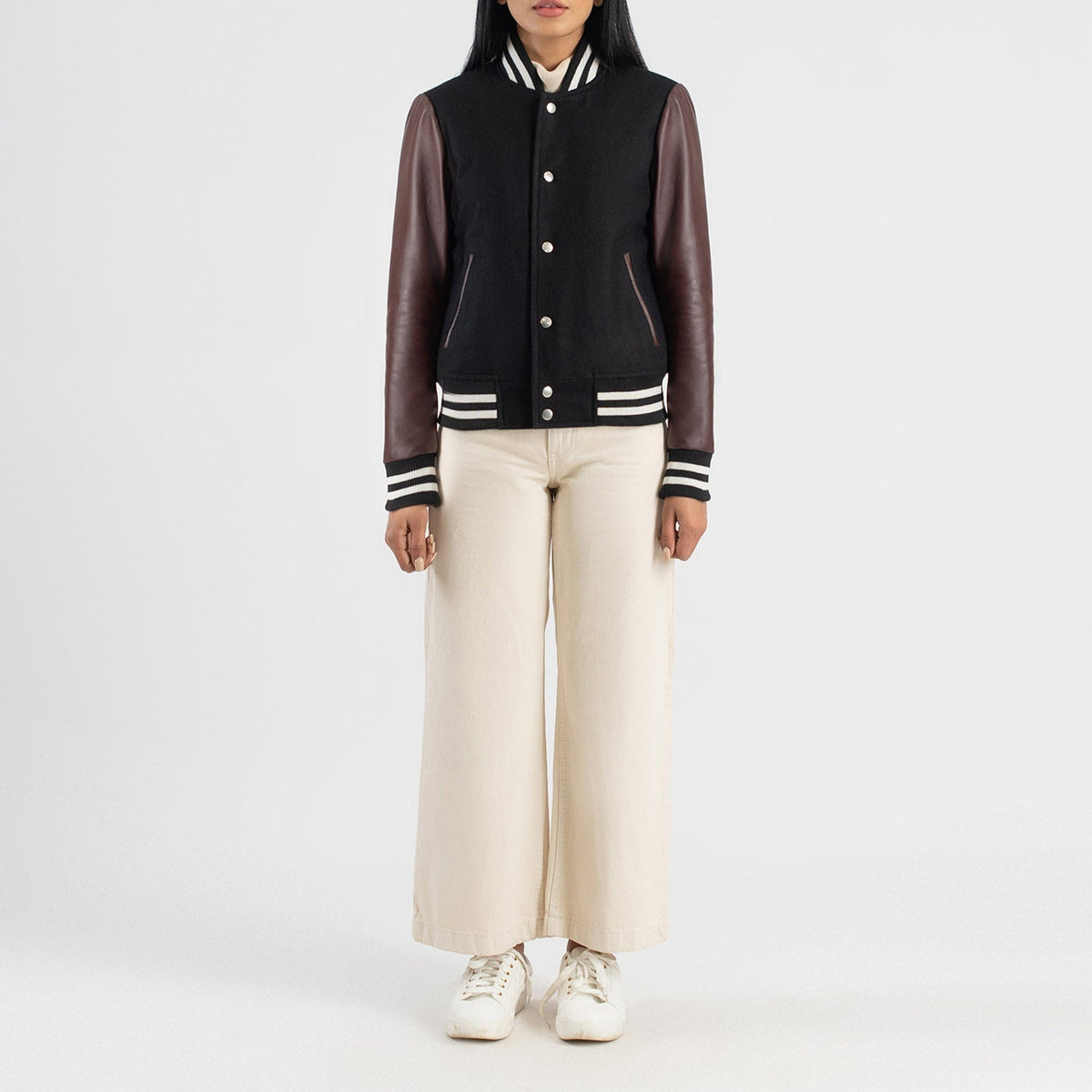 Savant Varsity Chaqueta de Cuero para Mujer – Vista alternativa del producto 3