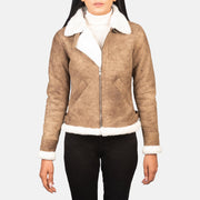 
Sherilyn B-3 Negro Chaqueta Bomber de Cuero para Mujer – alternate product view 1