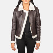 
Sherilyn B-3 Negro Chaqueta Bomber de Cuero para Mujer – alternate product view 1