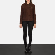 
Suzy Trucker Marrón Chaqueta de Cuero para Mujer – alternate product view 4