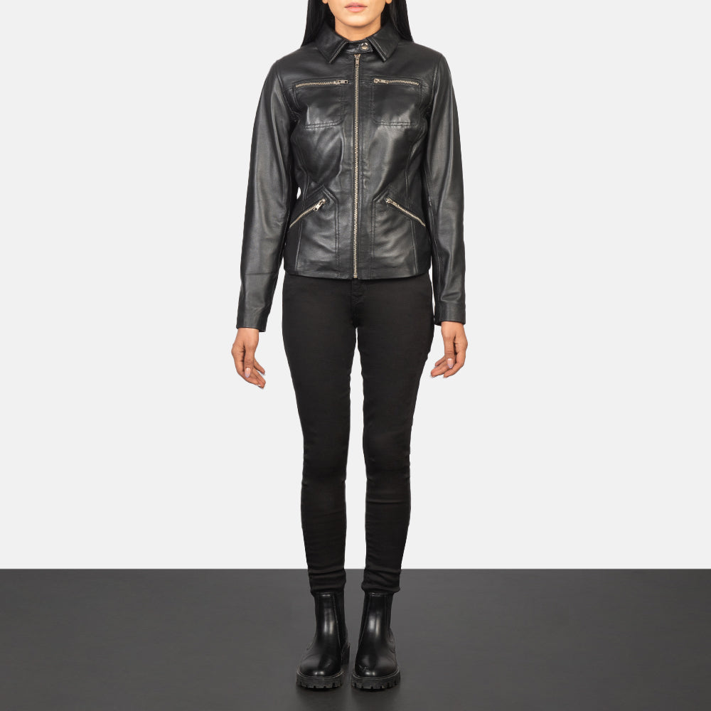 Tomachi Rojo Chaqueta de Cuero para Mujer – Vista alternativa del producto 3