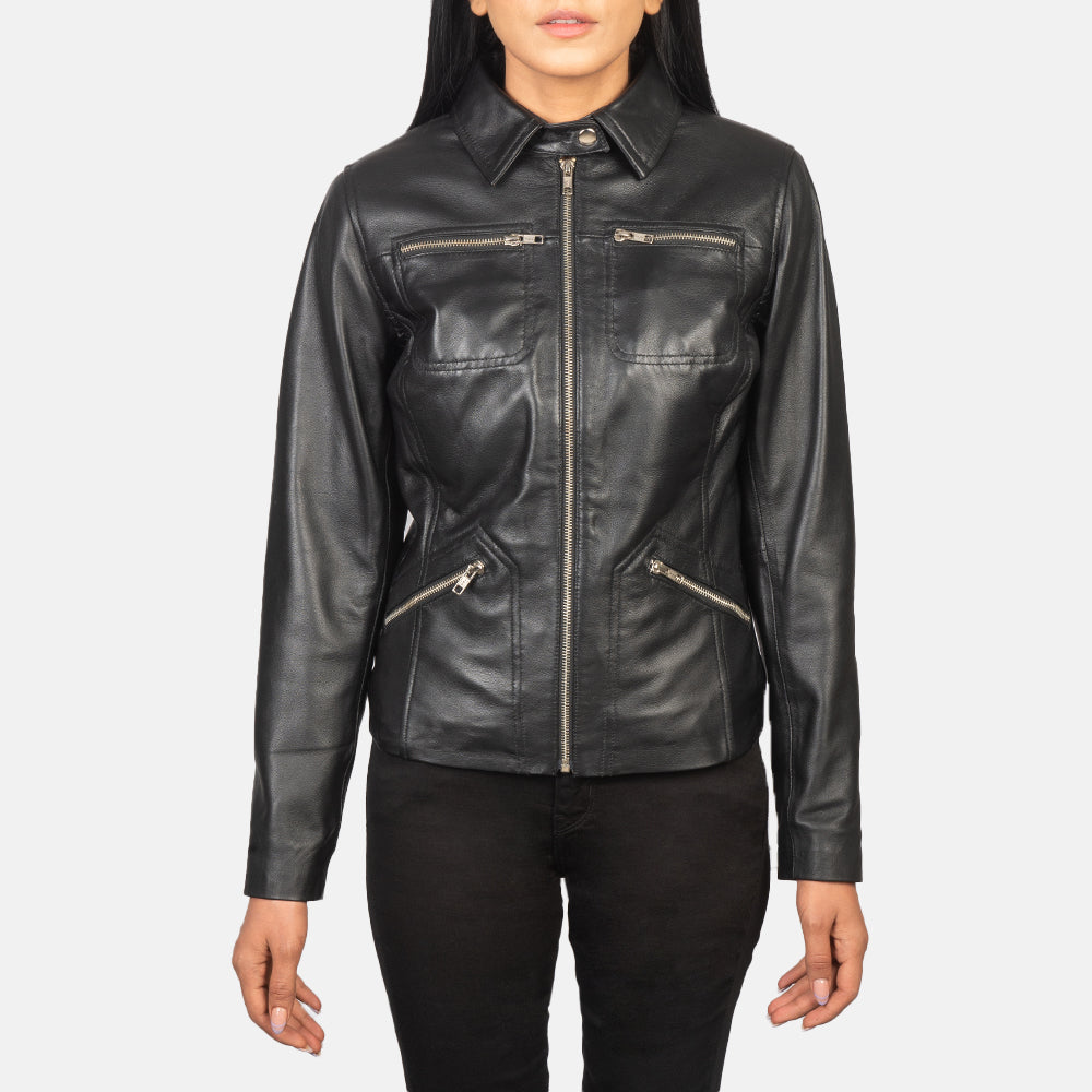 Tomachi Rojo Chaqueta de Cuero para Mujer – Vista alternativa del producto 4