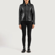Vixen Classic Collar Chaqueta de Cuero para Mujer – Vista alternativa del producto 3