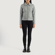Vixen Classic Collar Chaqueta de Cuero para Mujer – Vista alternativa del producto 3
