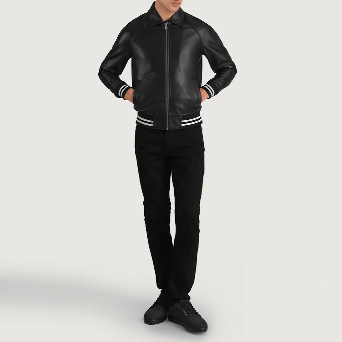 Walton Varsity Chaqueta de Cuero para Hombre – Vista alternativa del producto 3