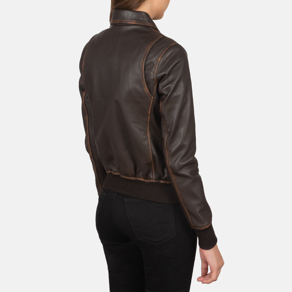 
Westa A-2 Chaqueta Bomber de Cuero para Mujer – alternate product view 6