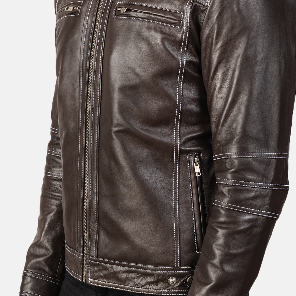 Youngster Chaqueta Biker de Cuero para Hombre – Vista alternativa del producto 6