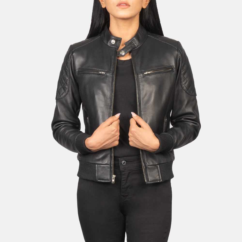 
Zenna Chaqueta Bomber de Cuero para Mujer – alternate product view 1